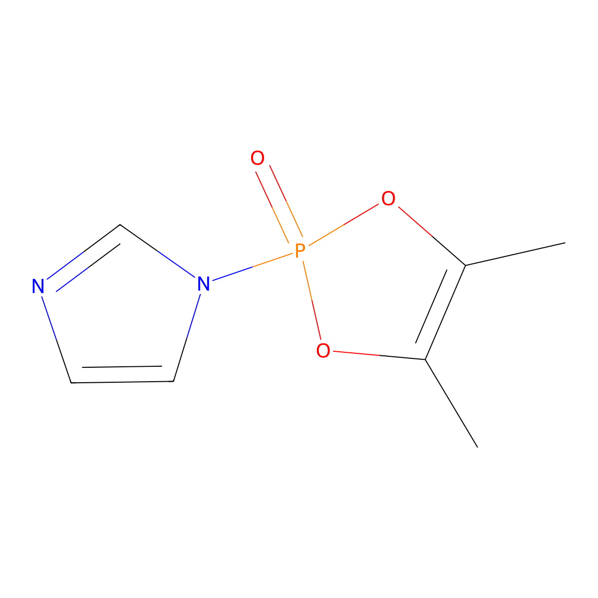 2-(1H-Imidazol-1-yl)-4,5-dimethyl-2H-1,3,2lambda~5~-dioxaphosphol-2-one molecular structure, CAS 57648-76-7