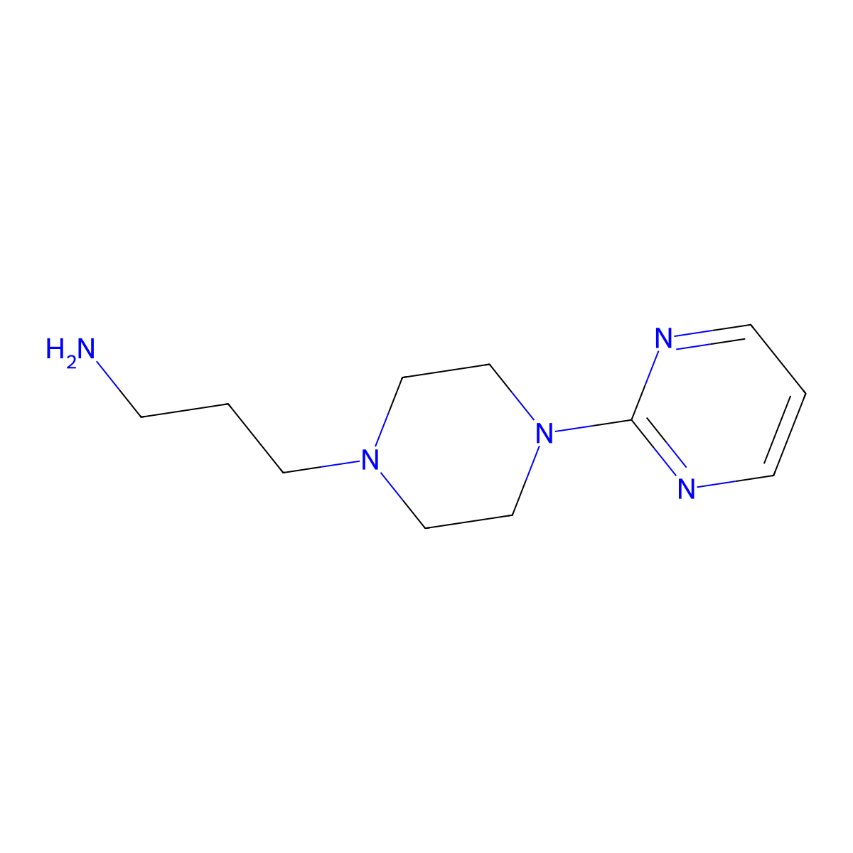 3-(4-Pyrimidin-2-ylpiperazin-1-yl)propan-1-amine molecular structure, CAS 57648-83-6