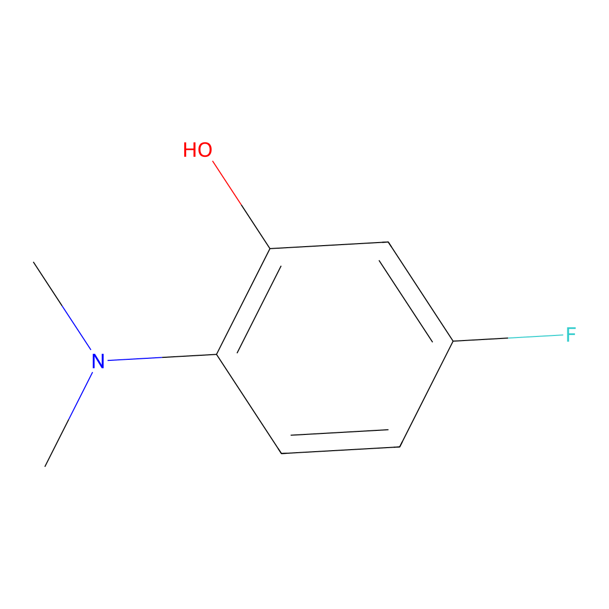 2-(Dimethylamino)-5-fluorophenol molecular structure, CAS 57649-13-5