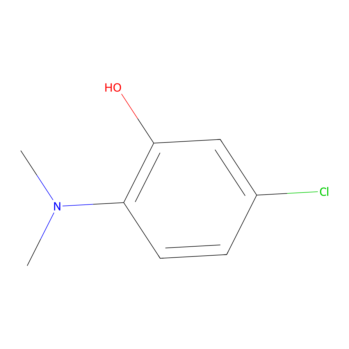 5-Chloro-2-(dimethylamino)phenol molecular structure, CAS 57649-14-6