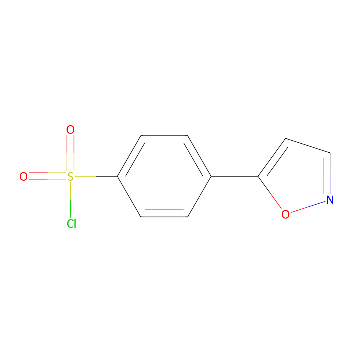 4-(1,2-Oxazol-5-yl)benzene-1-sulfonyl chloride molecular structure, CAS 5765-41-3