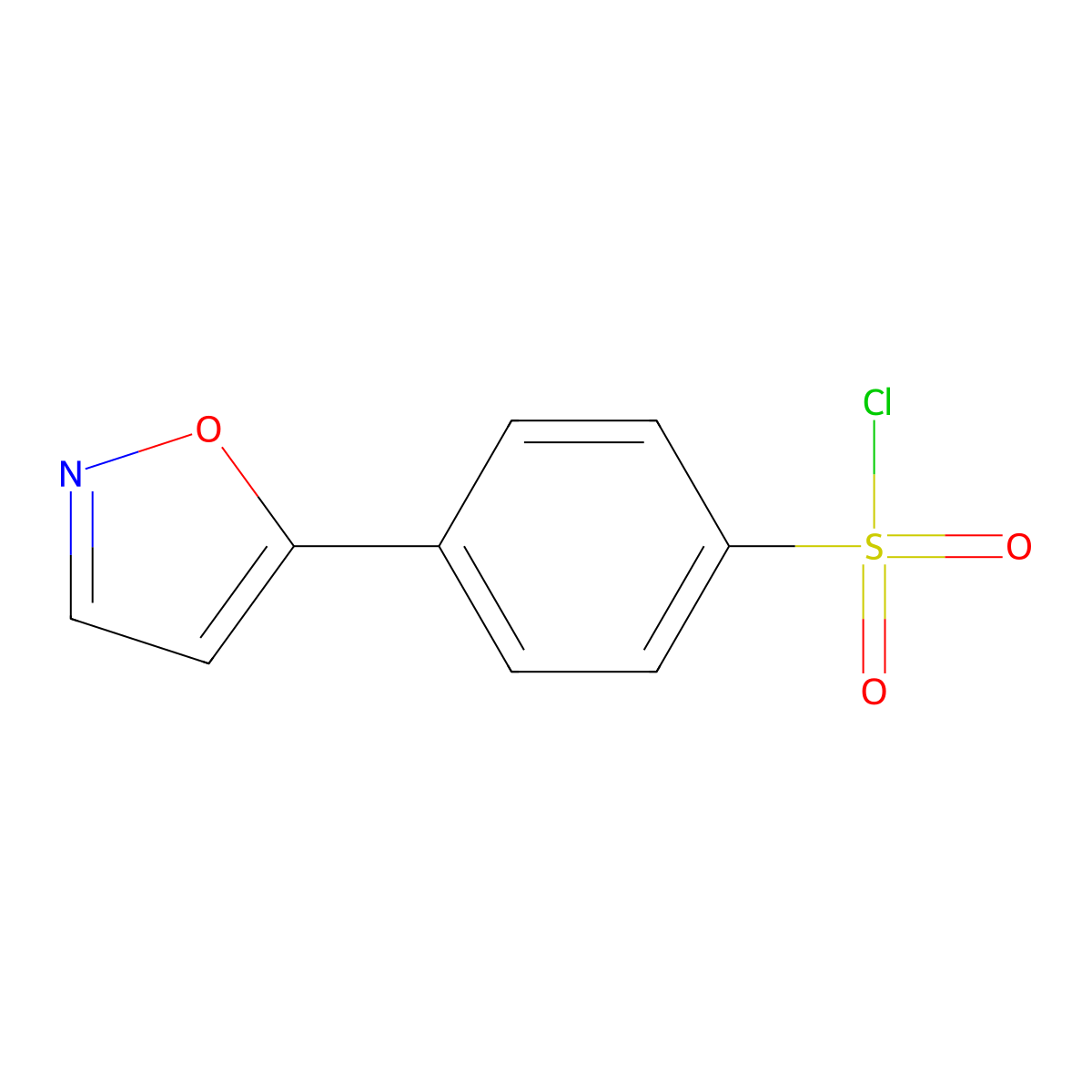 4-(1,2-Oxazol-5-yl)benzene-1-sulfonyl chloride molecular structure, CAS 5765-41-3