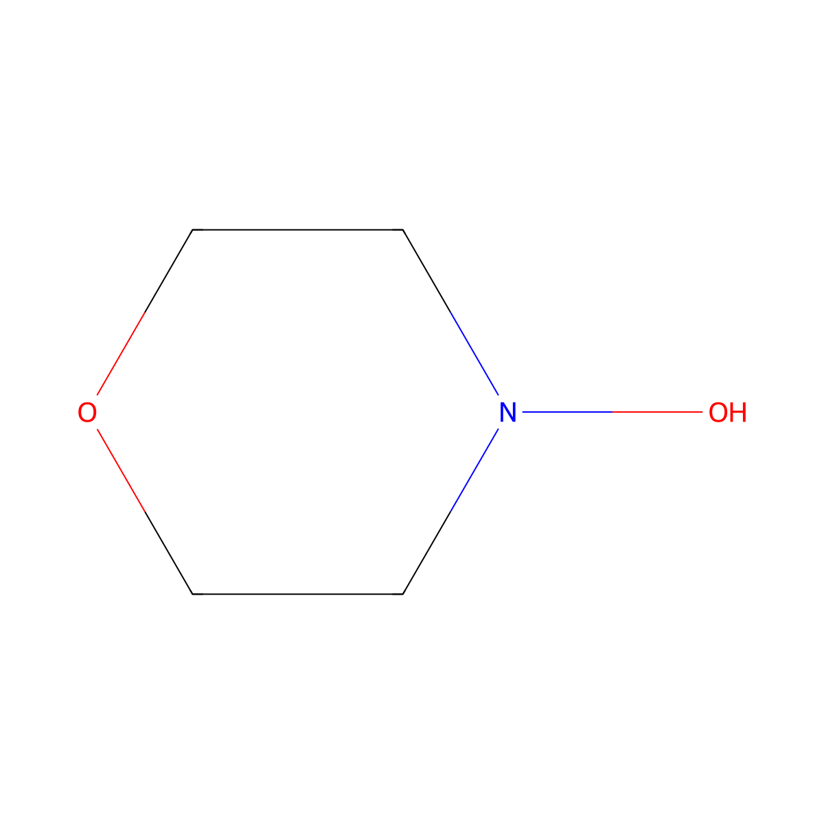 Morpholin-4-ol molecular structure, CAS 5765-63-9