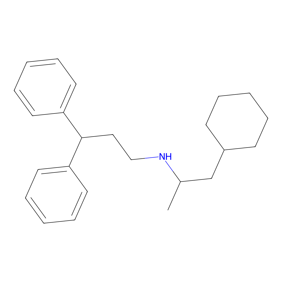 Droprenilamine molecular structure, CAS 57653-27-7
