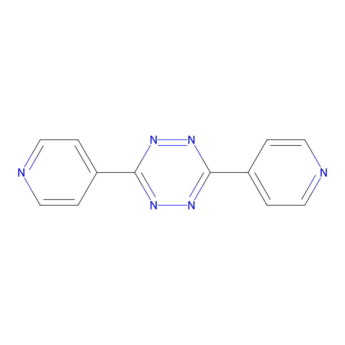 3,6-Di(4-pyridyl)-1,2,4,5-tetrazine molecular structure, CAS 57654-36-1