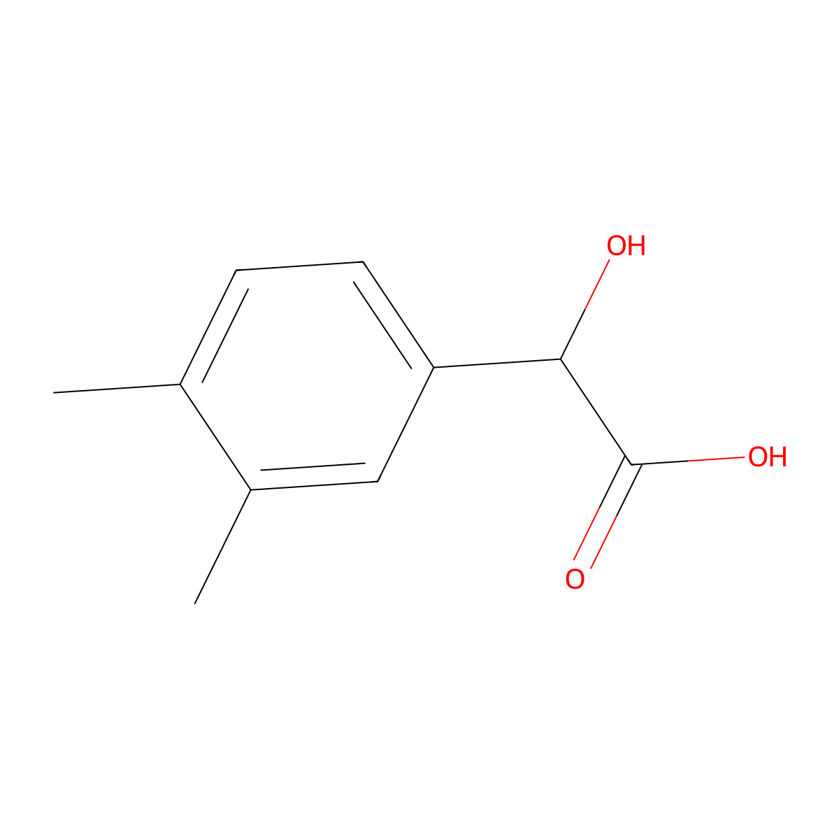 2-(3,4-Dimethylphenyl)-2-hydroxyacetic acid molecular structure, CAS 5766-03-0