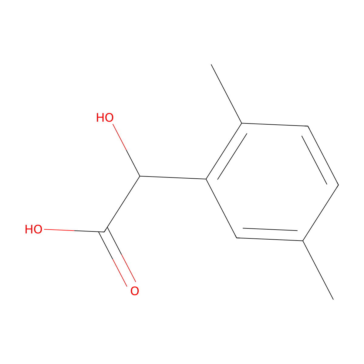 2-(2,5-Dimethylphenyl)-2-hydroxyacetic acid molecular structure, CAS 5766-40-5