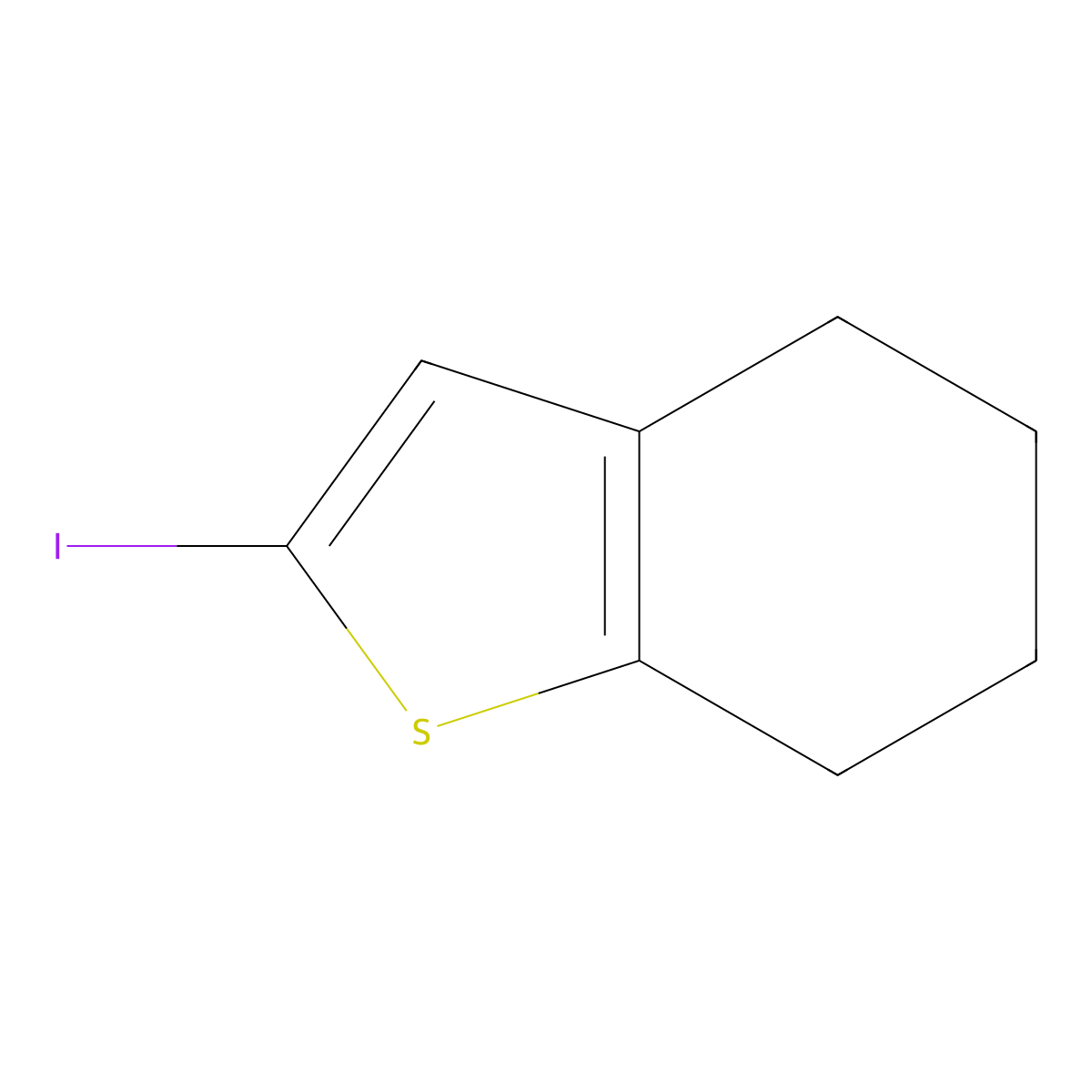 2-Iodo-4,5,6,7-tetrahydrobenzo[b]thiophene molecular structure, CAS 57662-74-5