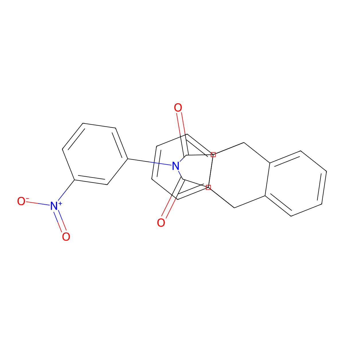 17-(3-Nitrophenyl)-17-azapentacyclo[6.6.5.0^{2,7}.0^{9,14}.0^{15,19}]nonadeca-2(7),3,5,9(14),10,12-hexaene-16,18-dione molecular structure, CAS 57663-55-5