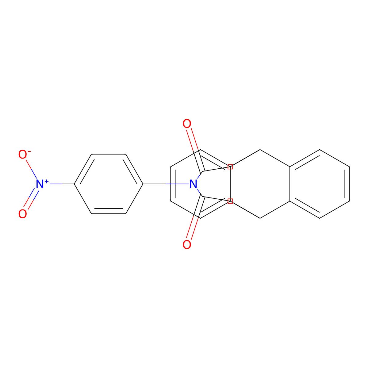 17-(4-Nitrophenyl)-17-azapentacyclo[6.6.5.0^{2,7}.0^{9,14}.0^{15,19}]nonadeca-2(7),3,5,9(14),10,12-hexaene-16,18-dione molecular structure, CAS 57663-56-6