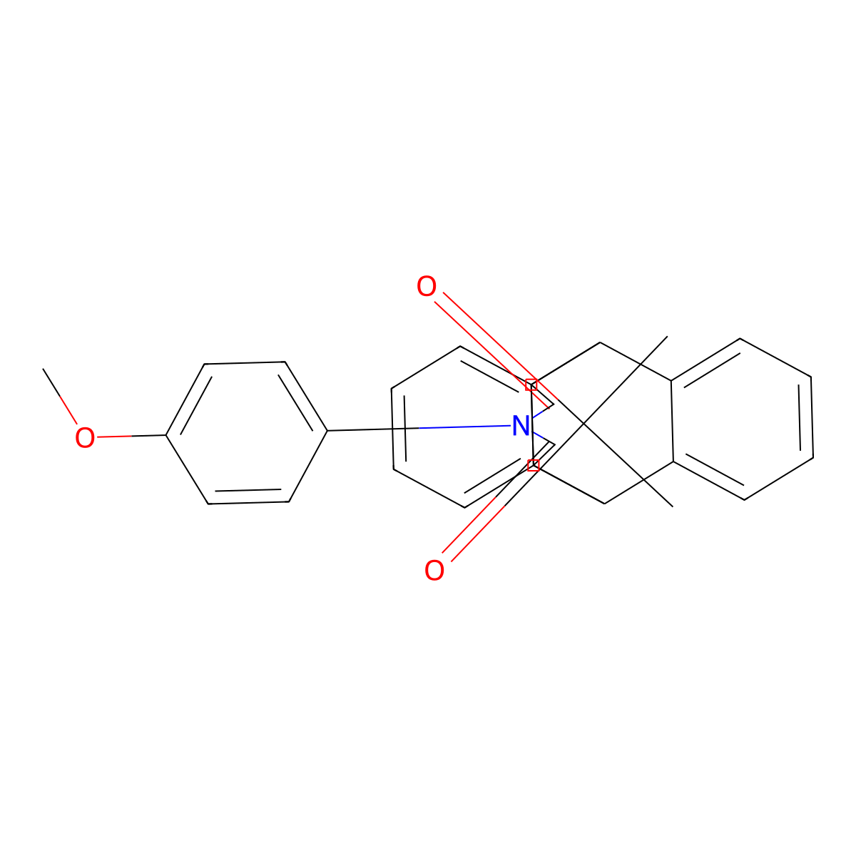 13-(4-methoxyphenyl)-10,11-dihydro-9H-9,10-[3,4]epipyrroloanthracene-12,14(13H,15H)-dione molecular structure, CAS 57663-59-9