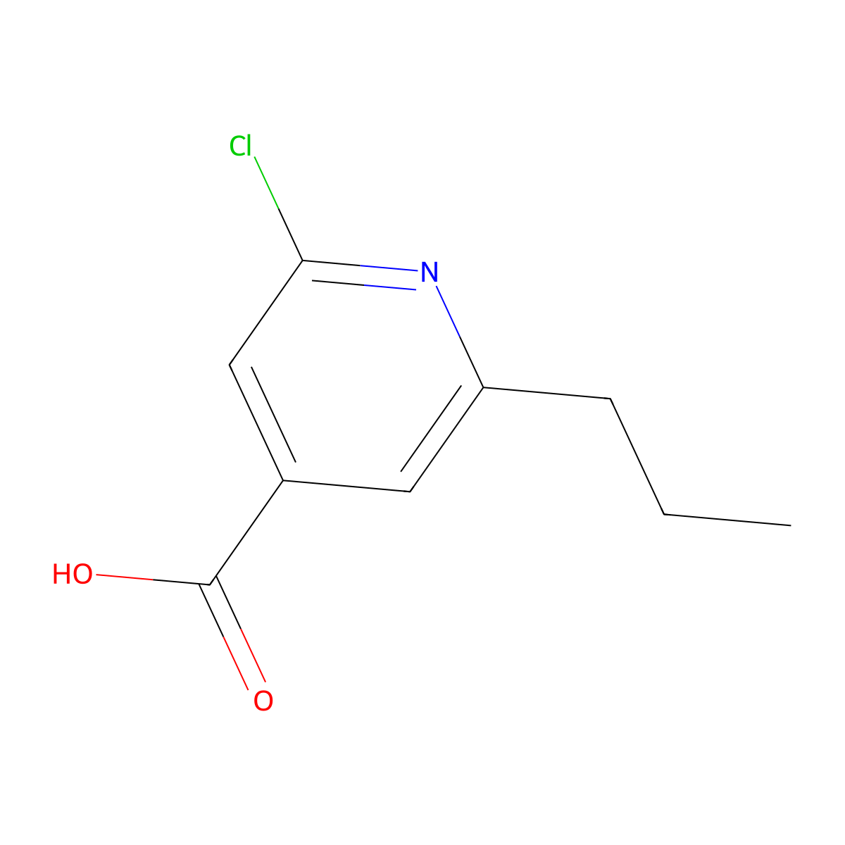 2-Chloro-6-propylpyridine-4-carboxylic acid molecular structure, CAS 57663-81-7