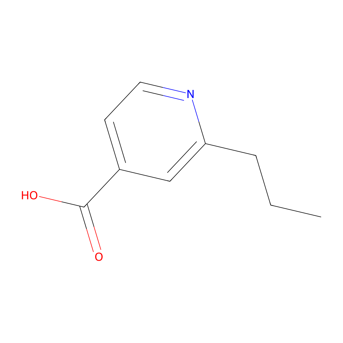 2-Propylpyridine-4-carboxylic acid molecular structure, CAS 57663-82-8