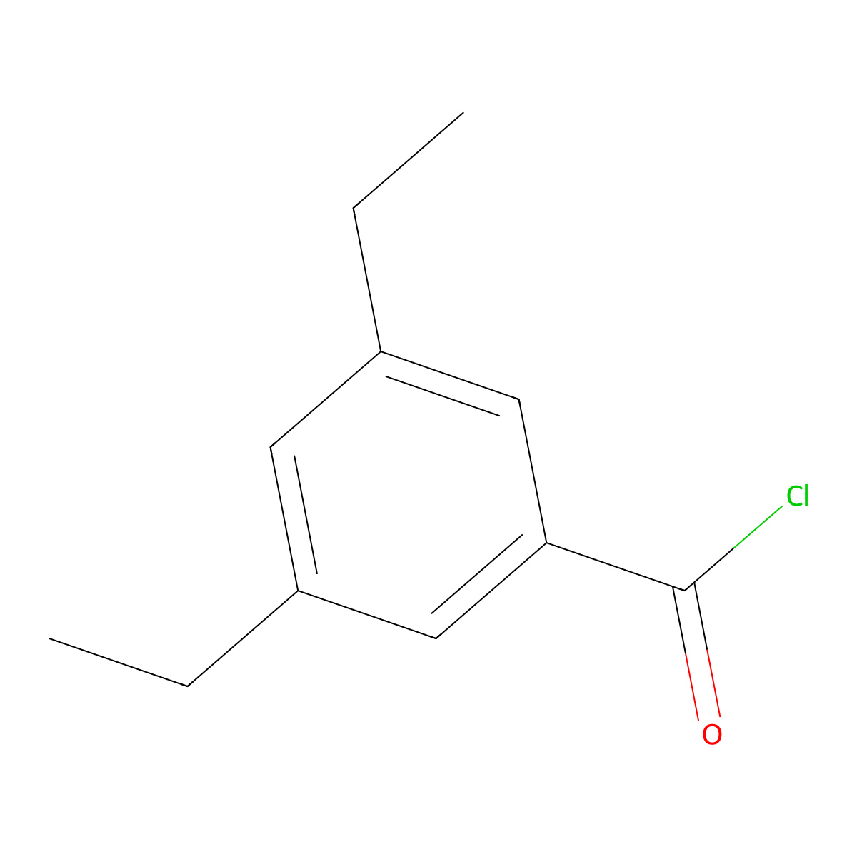 3,5-Diethylbenzoyl chloride molecular structure, CAS 57664-62-7