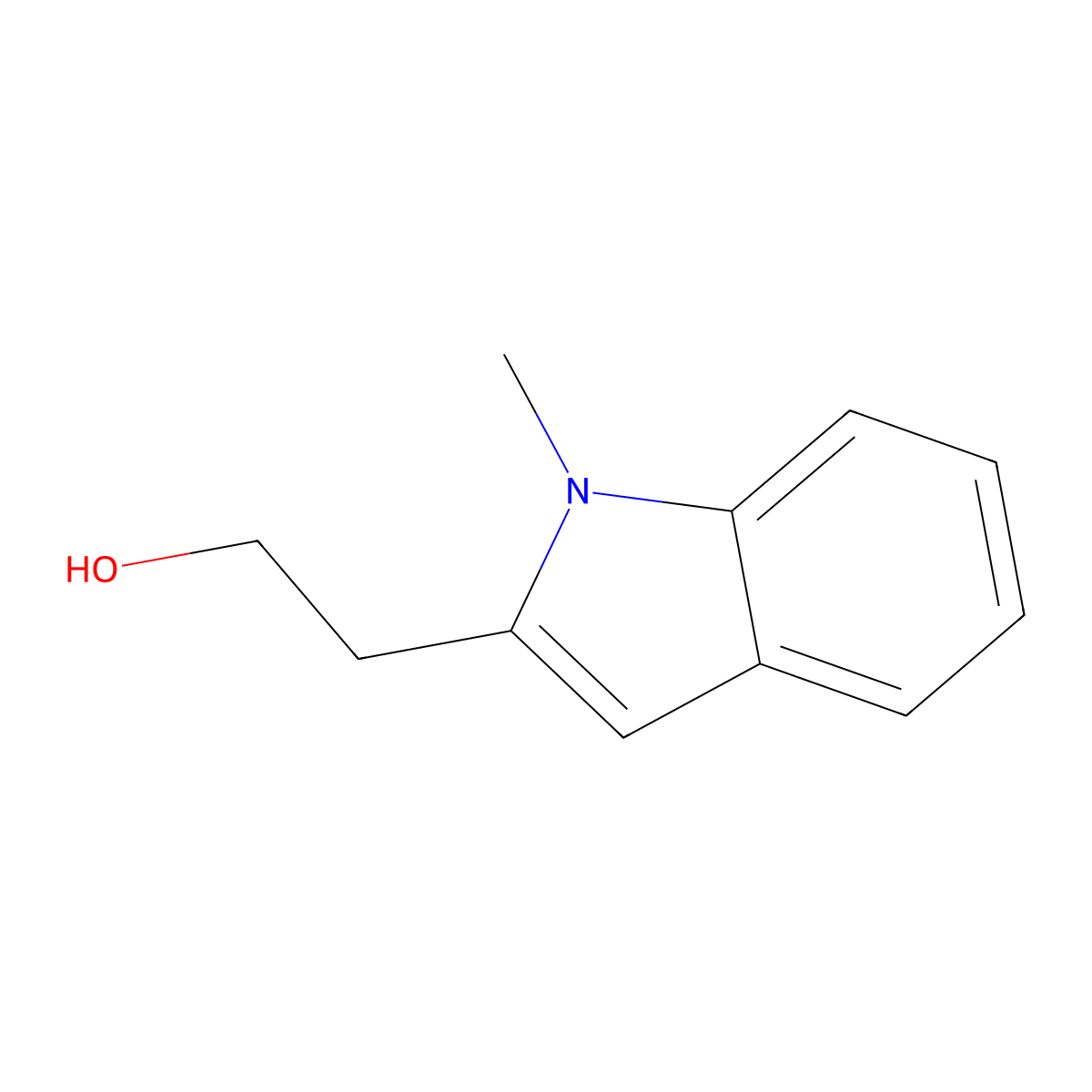 1H-Indole-2-ethanol, 1-methyl- molecular structure, CAS 57666-13-4