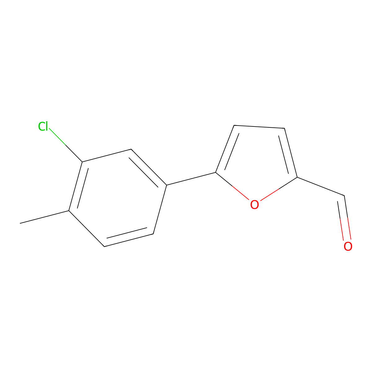 5-(3-Chloro-4-methylphenyl)-2-furaldehyde molecular structure, CAS 57666-53-2
