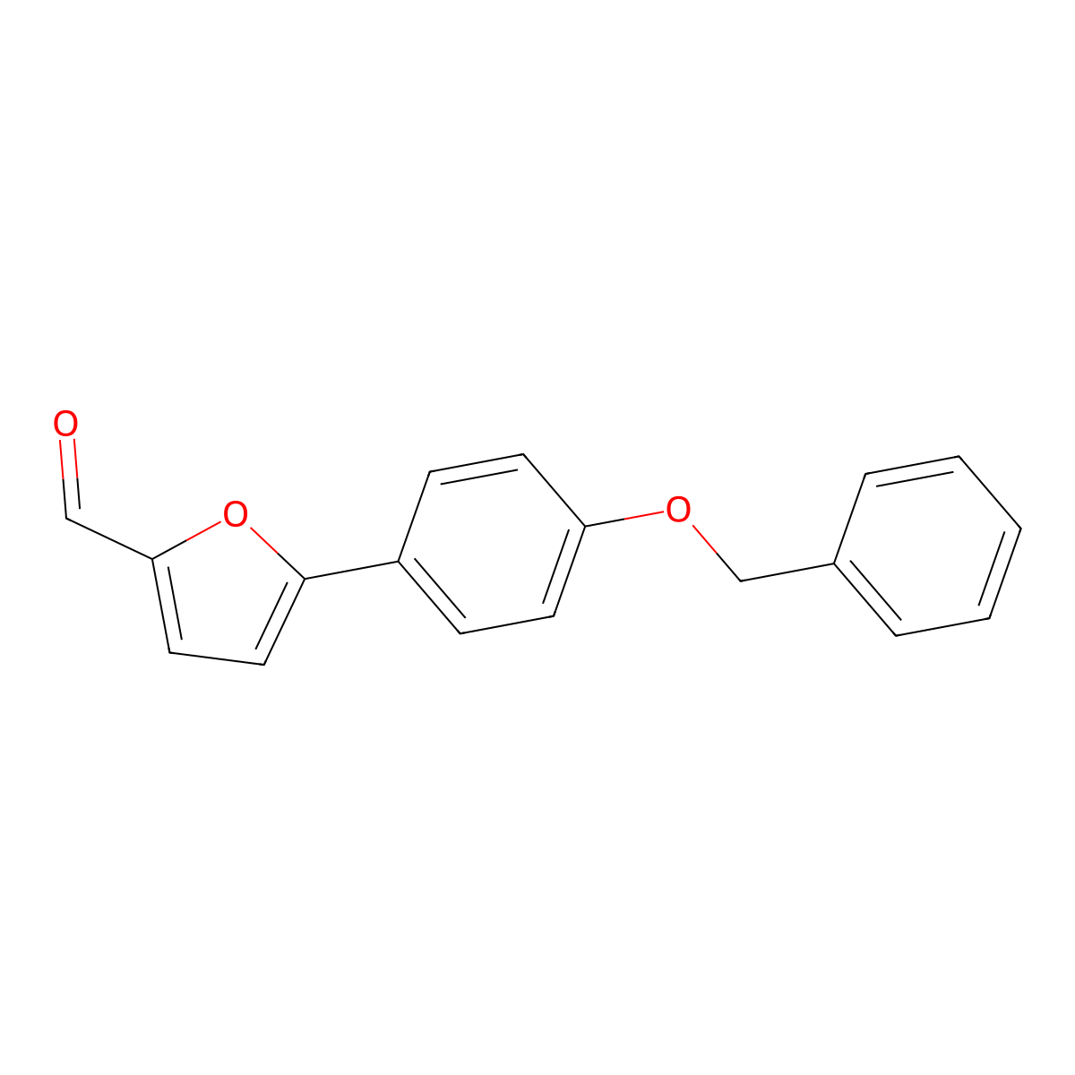 5-[4-(Benzyloxy)phenyl]-2-furaldehyde molecular structure, CAS 57666-87-2