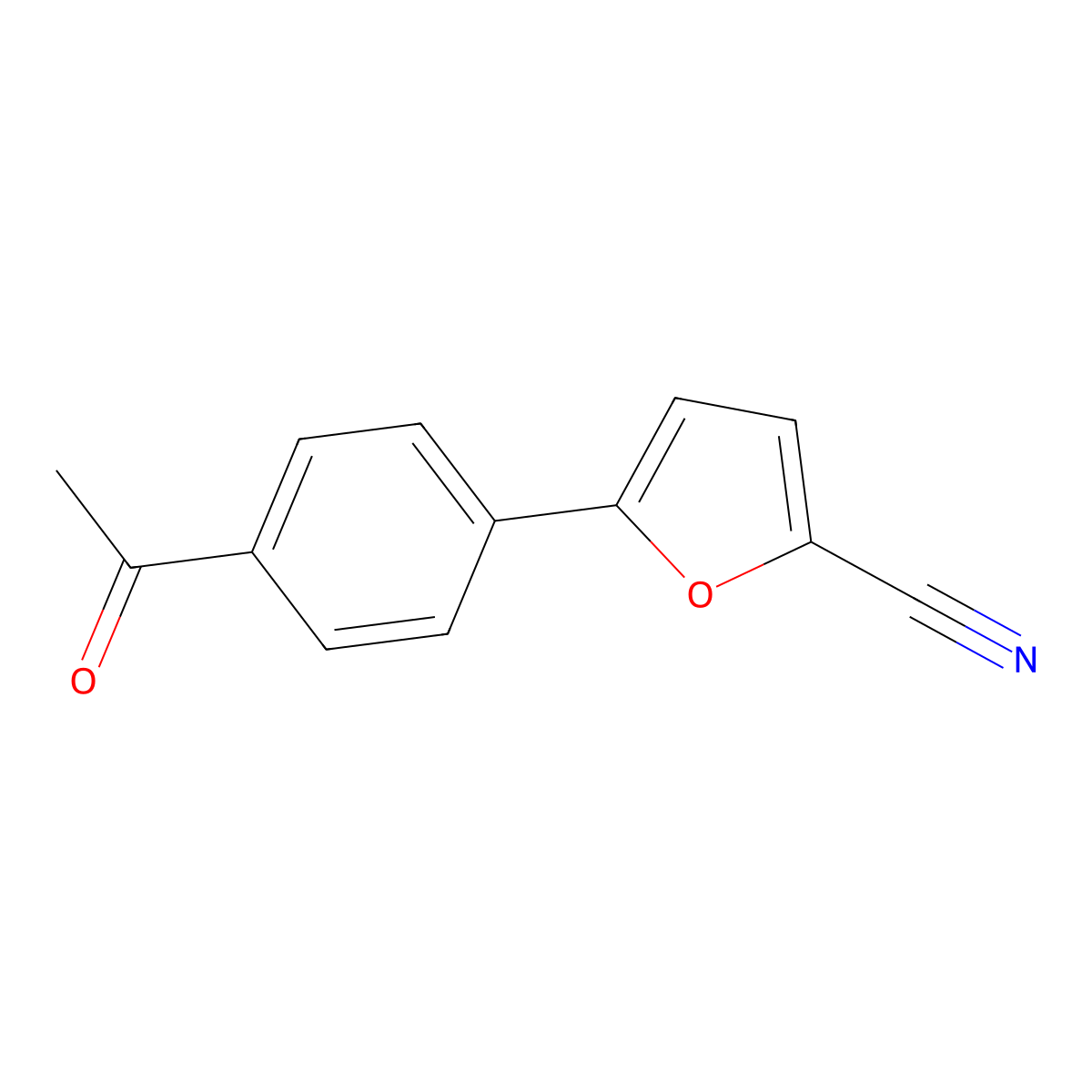 5-(4-Acetylphenyl)furan-2-carbonitrile molecular structure, CAS 57667-07-9