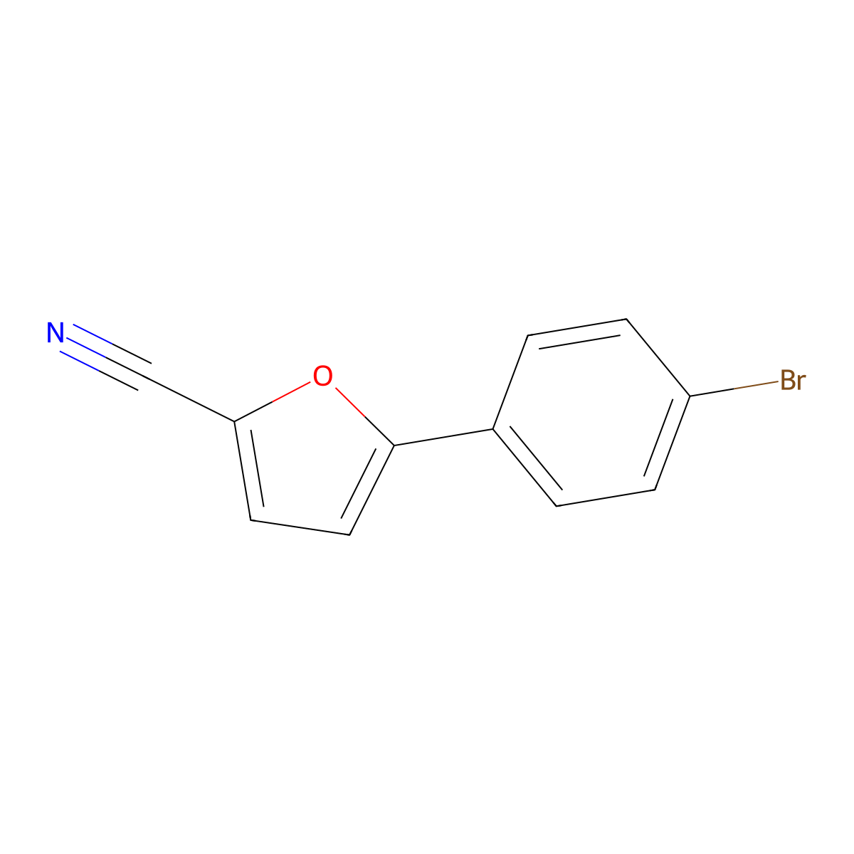 5-(4-Bromophenyl)furan-2-carbonitrile molecular structure, CAS 57667-10-4