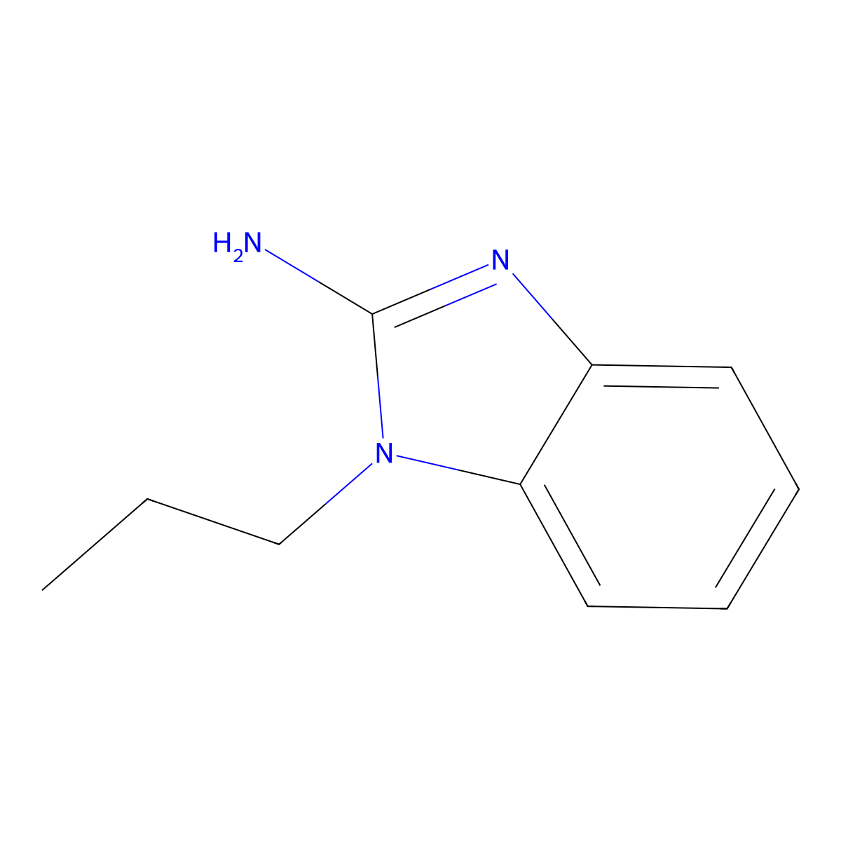 1-propyl-1H-1,3-benzodiazol-2-amine molecular structure, CAS 57667-50-2
