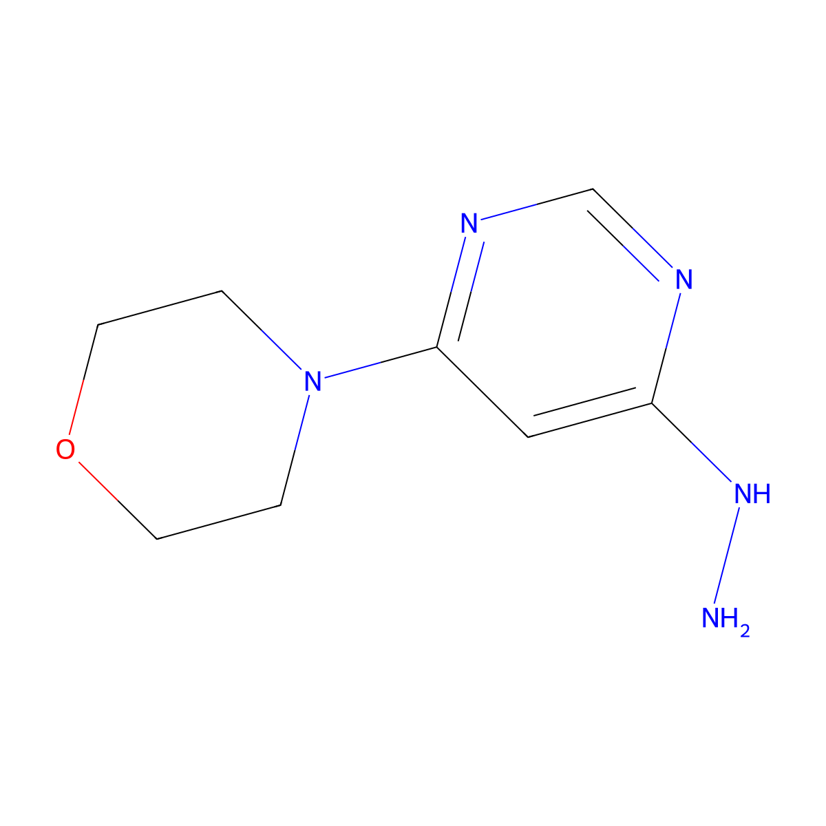 (6-Morpholin-4-ylpyrimidin-4-yl)hydrazine molecular structure, CAS 5767-36-2