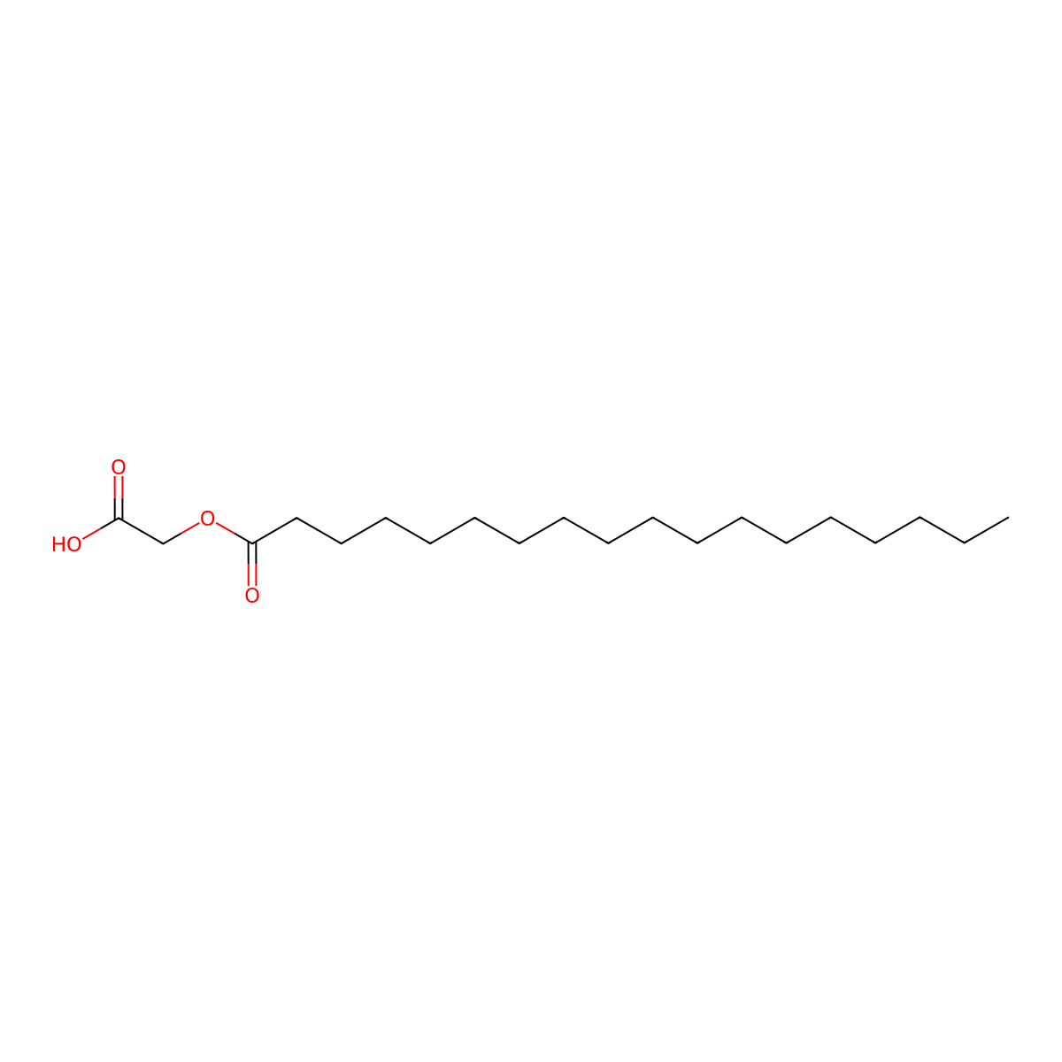 Carboxymethyl stearate molecular structure, CAS 5767-84-0