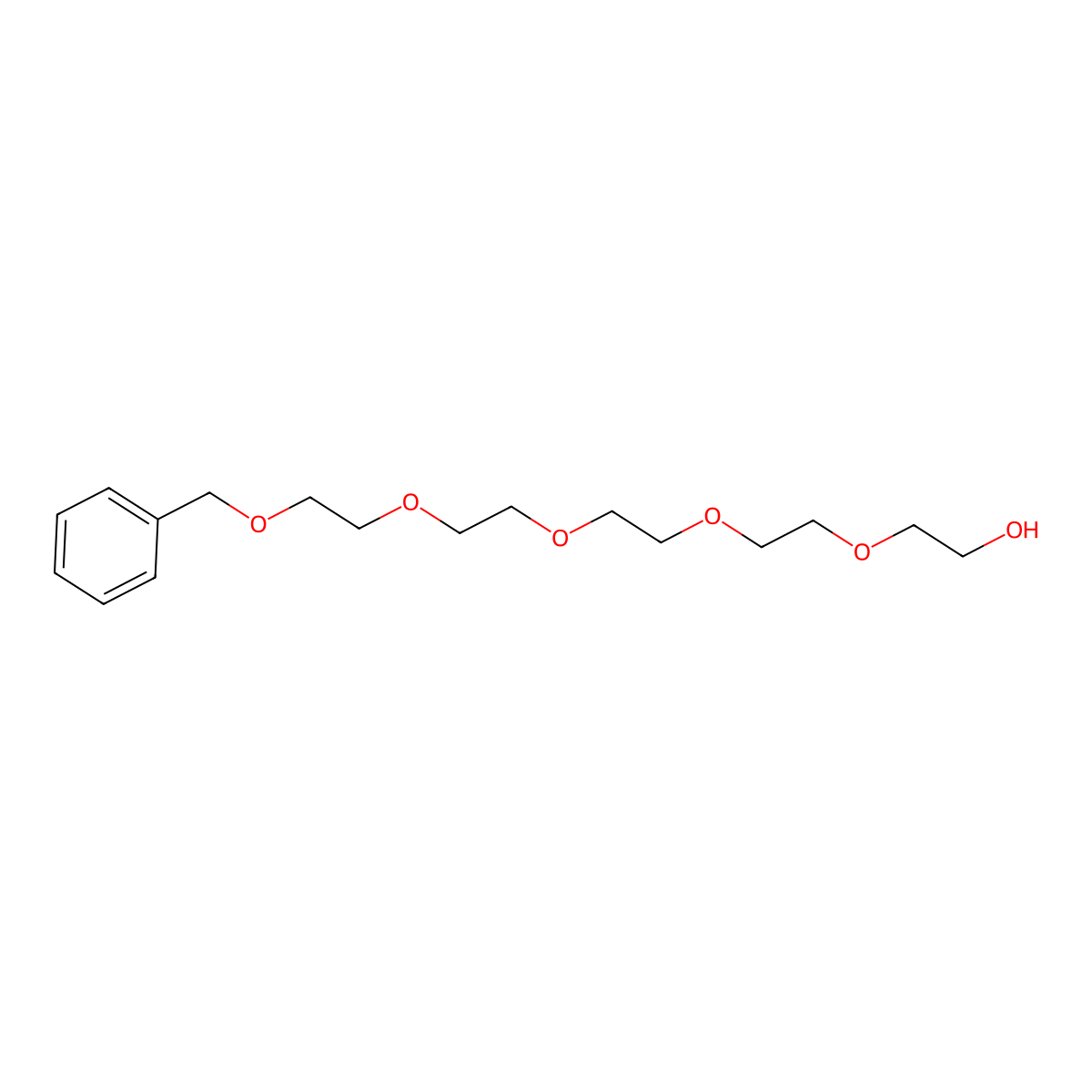 1-Phenyl-2,5,8,11,14-pentaoxahexadecan-16-ol molecular structure, CAS 57671-28-0