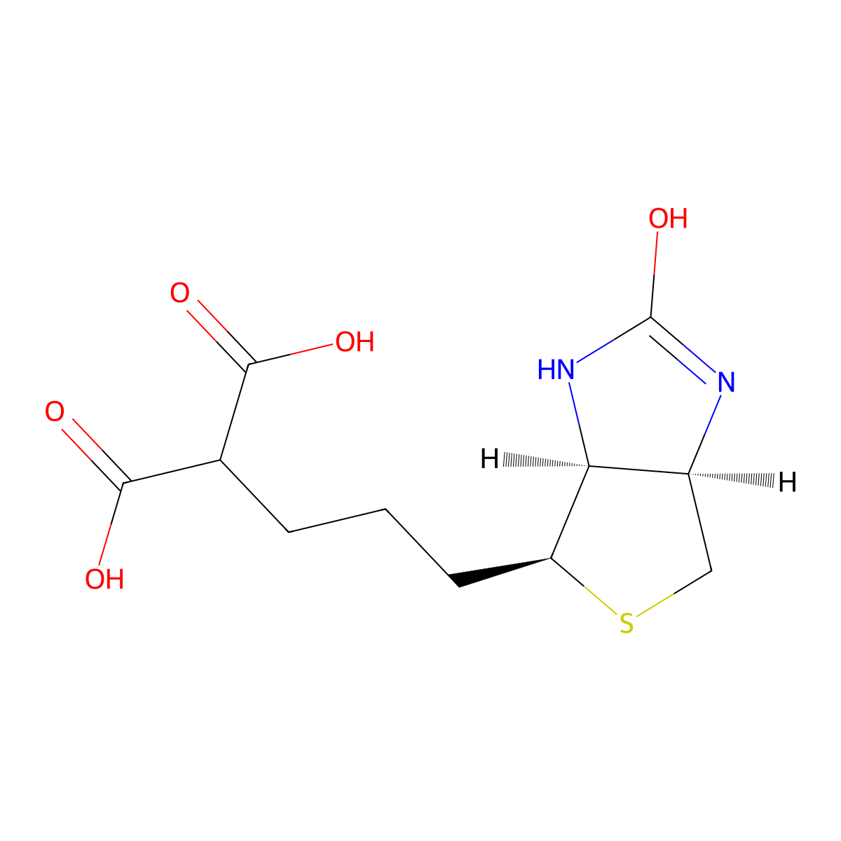 Biotin Diacid molecular structure, CAS 57671-79-1