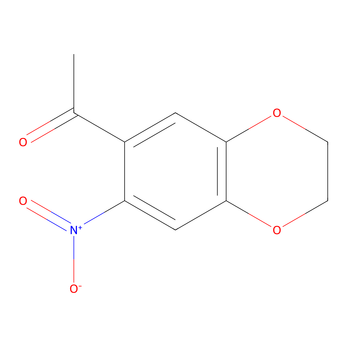 1-(7-Nitro-2,3-dihydro-benzo[1,4]dioxin-6-yl)-ethanone molecular structure, CAS 57672-32-9