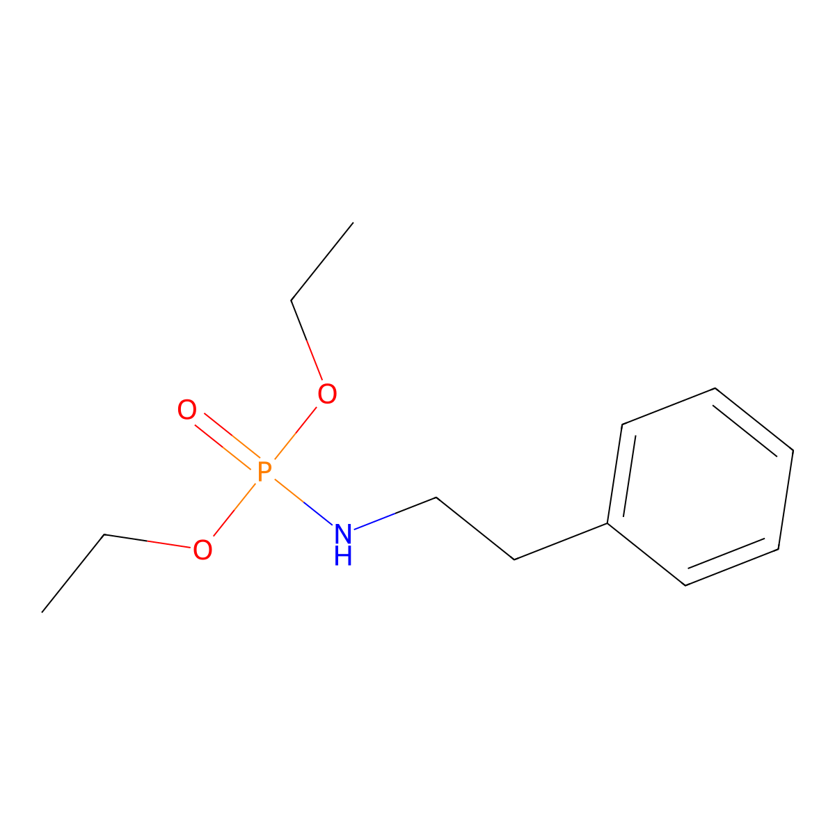Diethyl phenethylphosphoramidate molecular structure, CAS 57673-91-3