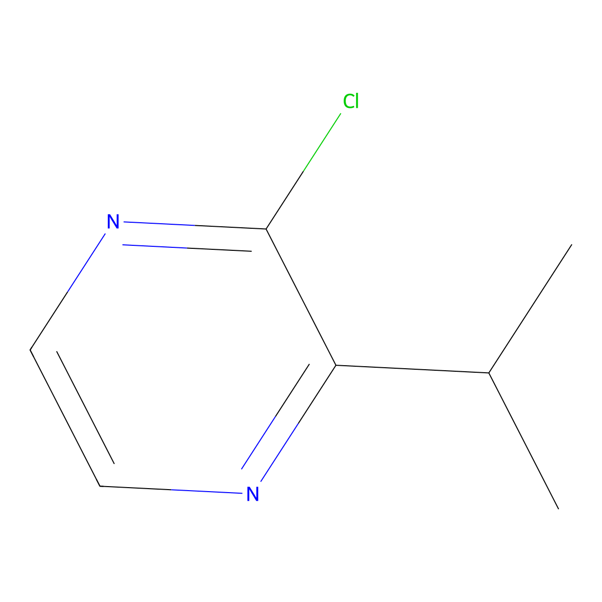 2-Chloro-3-(1-methylethyl)pyrazine molecular structure, CAS 57674-20-1