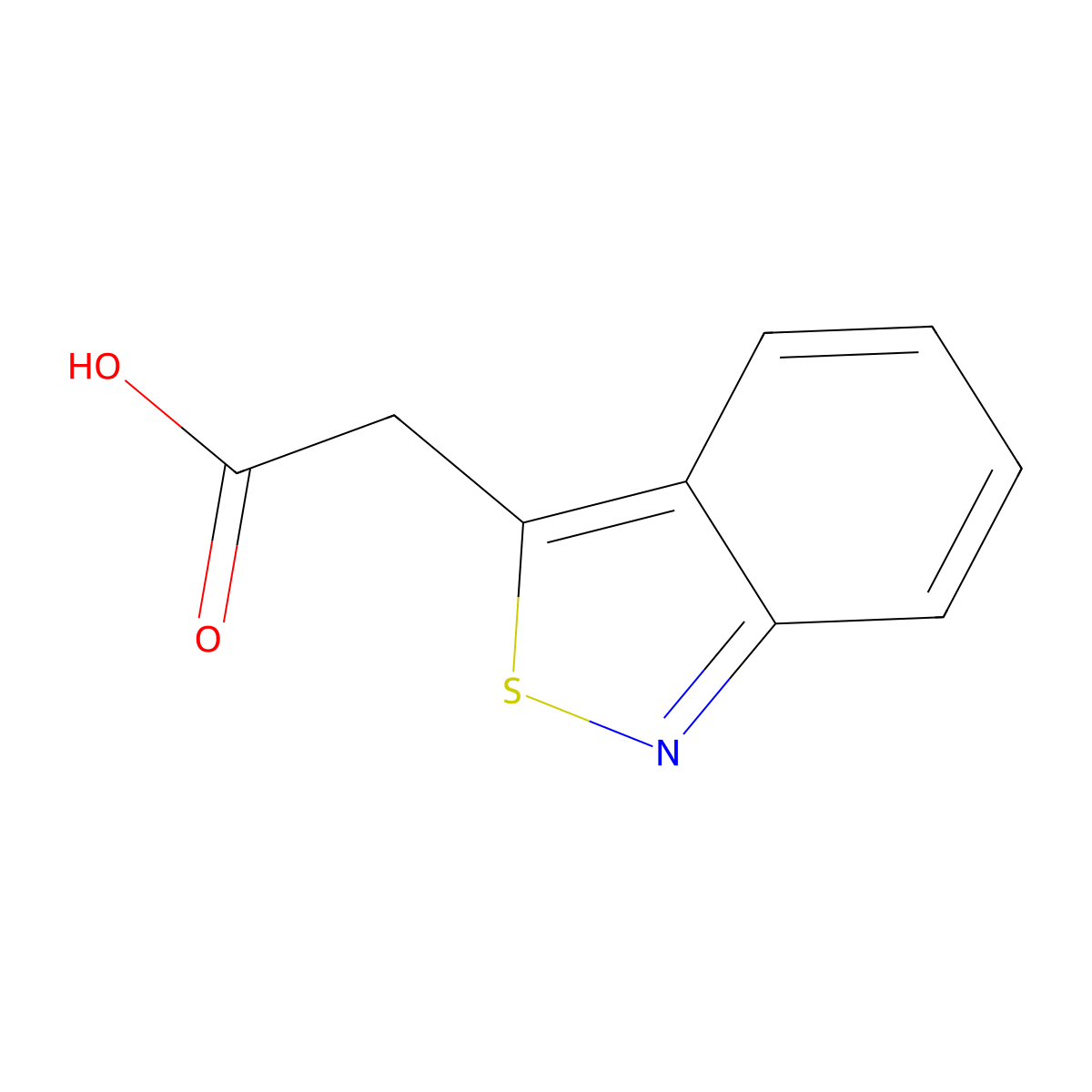 2-(2,1-Benzothiazol-3-yl)acetic acid molecular structure, CAS 57676-16-1