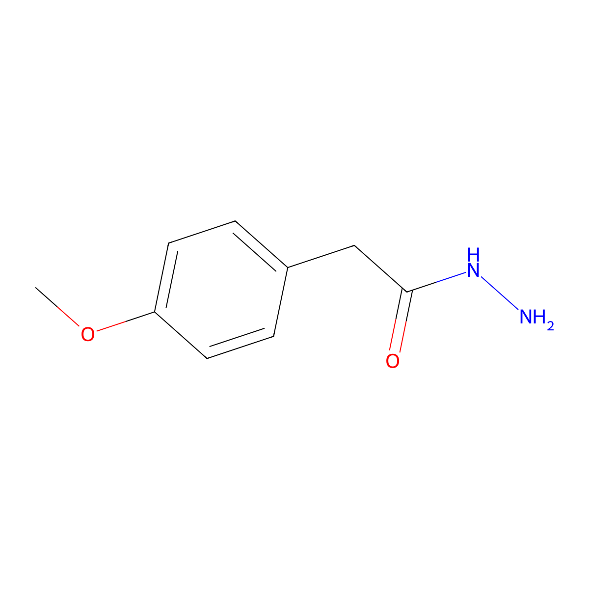 2-(4-Methoxyphenyl)acetohydrazide molecular structure, CAS 57676-49-0