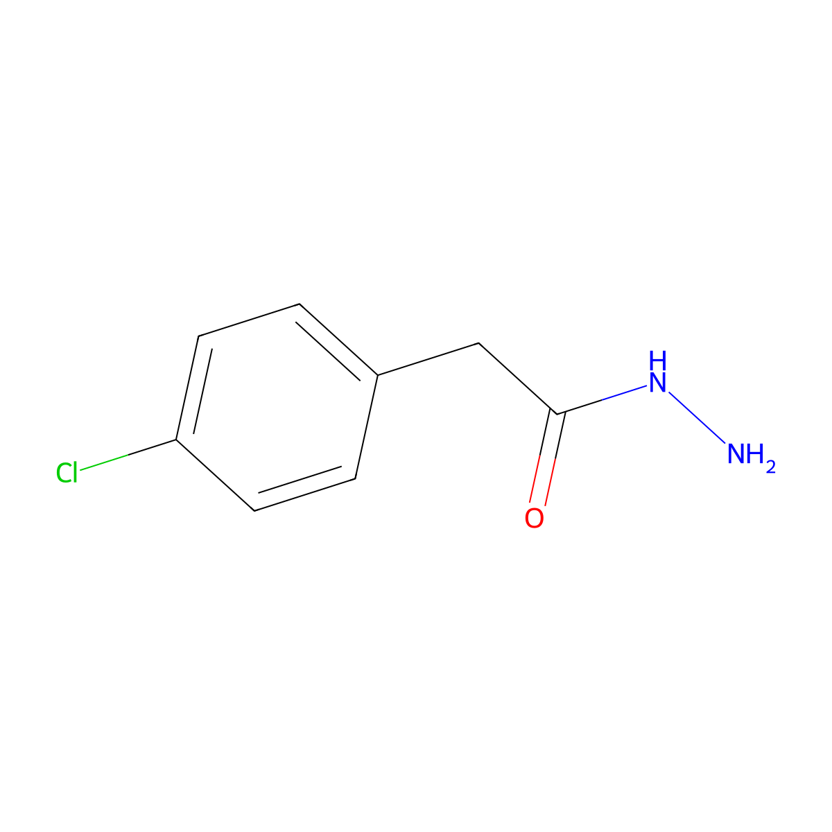 2-(4-Chlorophenyl)acetohydrazide molecular structure, CAS 57676-51-4