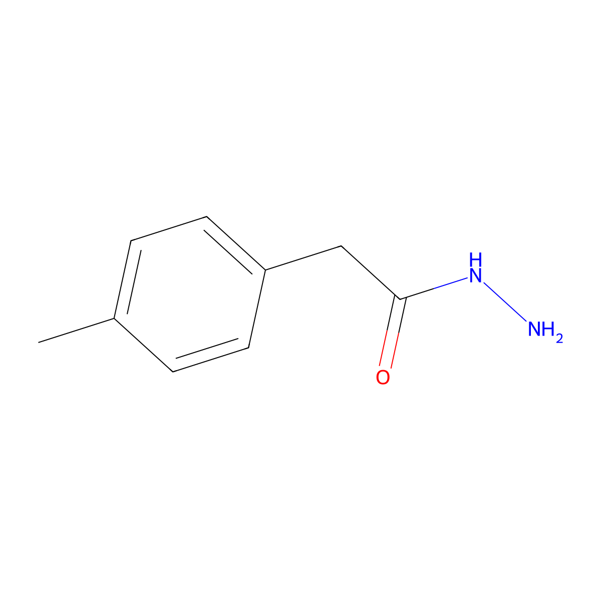 2-(4-Methylphenyl)acetohydrazide molecular structure, CAS 57676-54-7