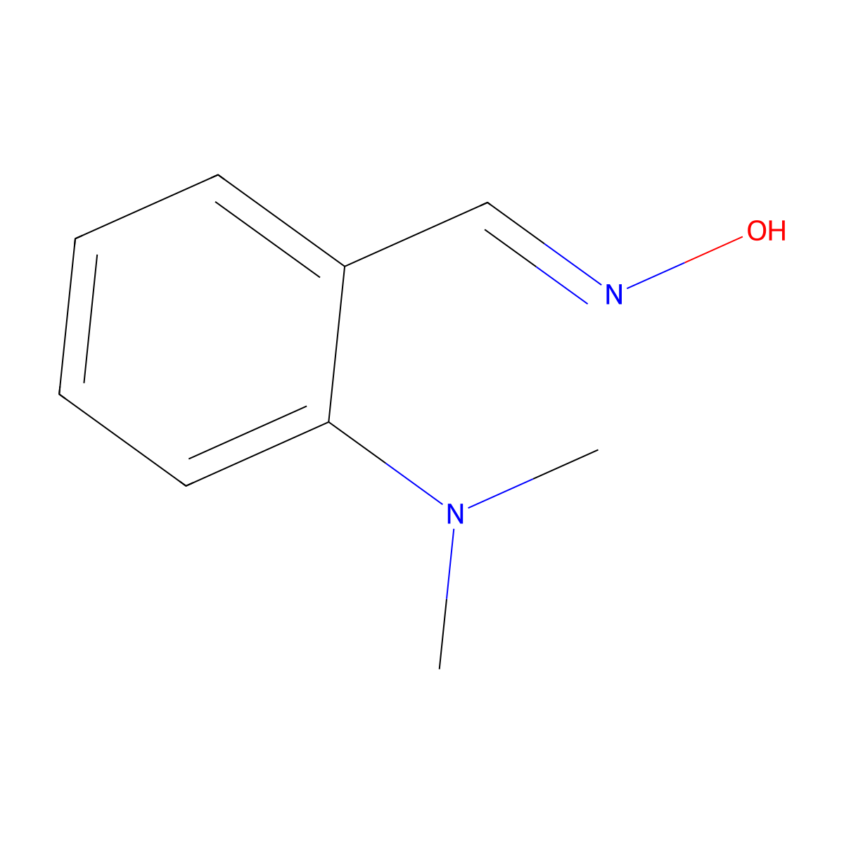 Benzaldehyde, 2-(dimethylamino)-, oxime molecular structure, CAS 57678-40-7