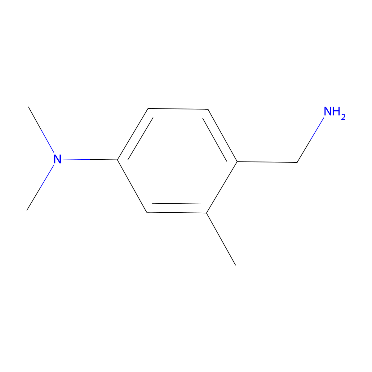 4-(aminomethyl)-N,N,3-trimethylaniline molecular structure, CAS 57678-44-1