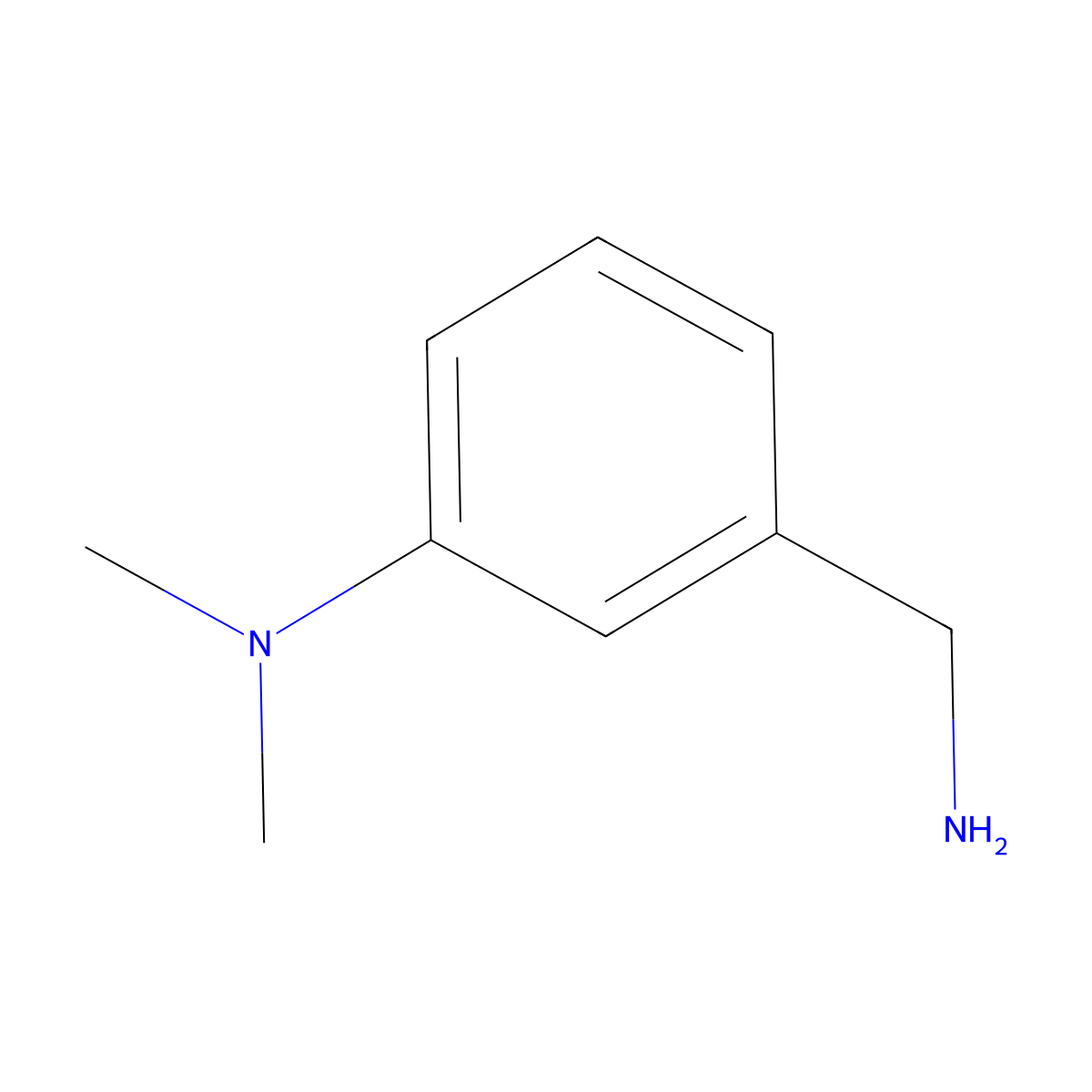 3-(aminomethyl)-N,N-dimethylaniline molecular structure, CAS 57678-46-3