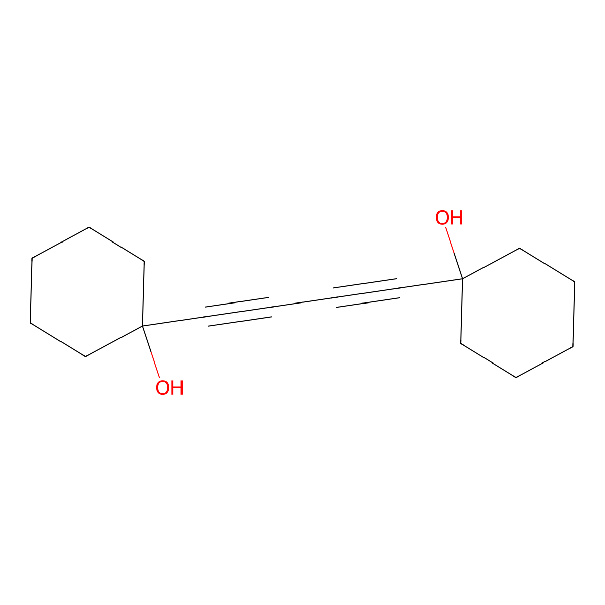 1,4-Bis(1-hydroxycyclohexyl)-1,3-butadiyne molecular structure, CAS 5768-10-5
