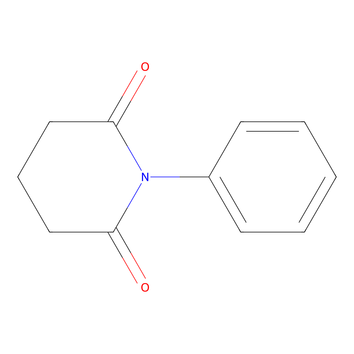 N-Phenylglutarimide molecular structure, CAS 5768-13-8