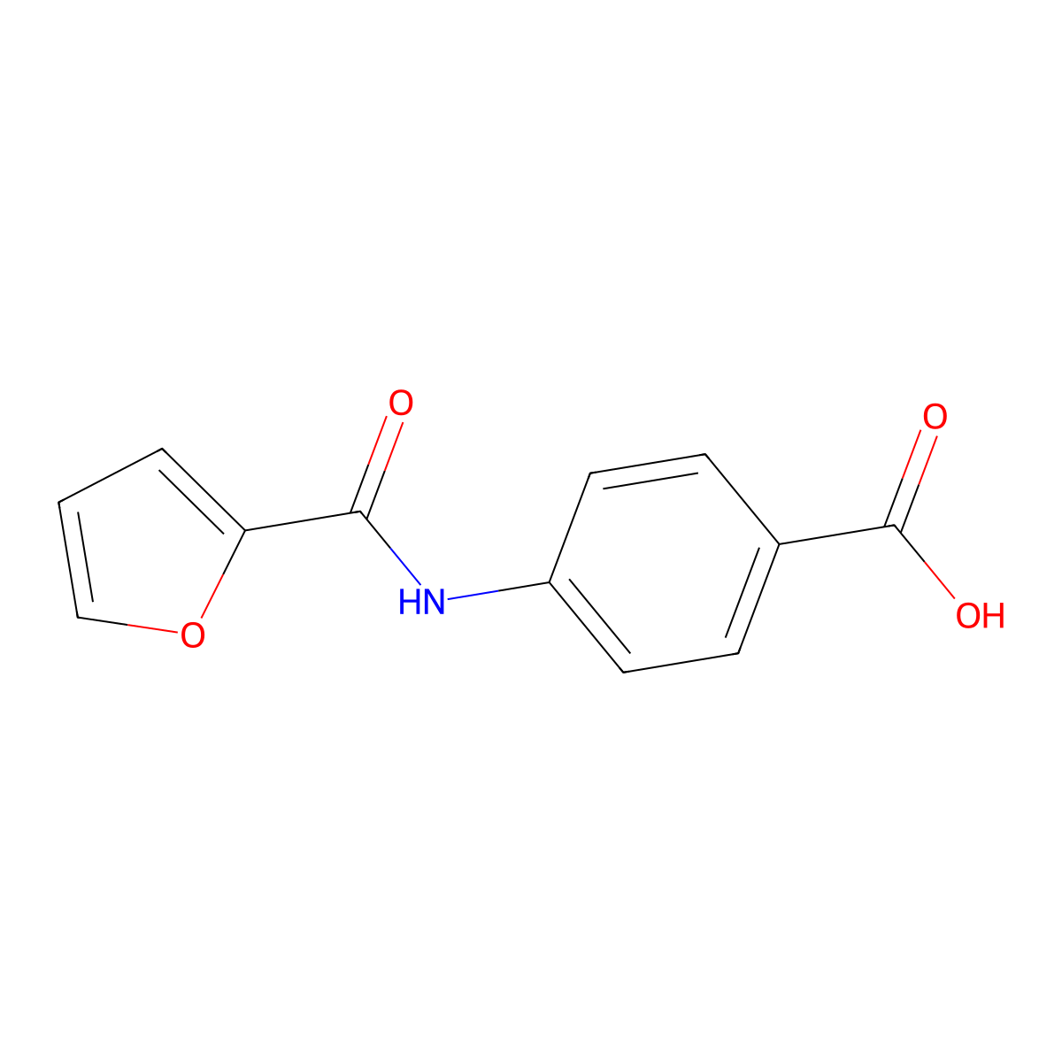 4-(Furan-2-amido)benzoic acid molecular structure, CAS 5768-34-3