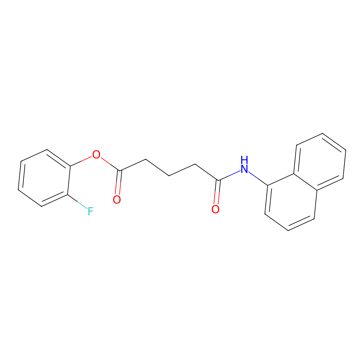 (2-Fluorophenyl) 4-(naphthalen-1-ylcarbamoyl)butanoate molecular structure, CAS 5768-71-8