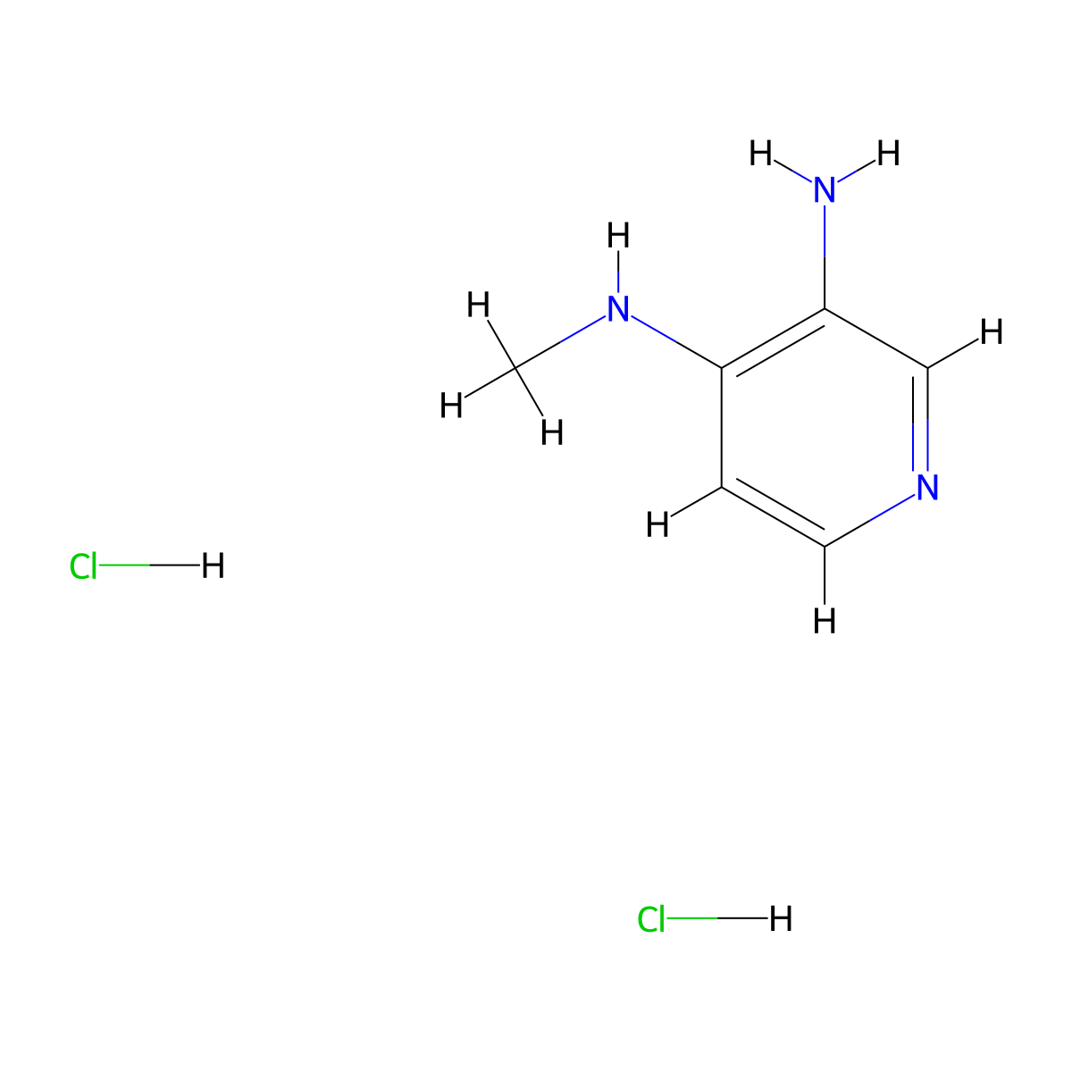 N4-methylpyridine-3,4-diamine dihydrochloride molecular structure, CAS 57680-54-3