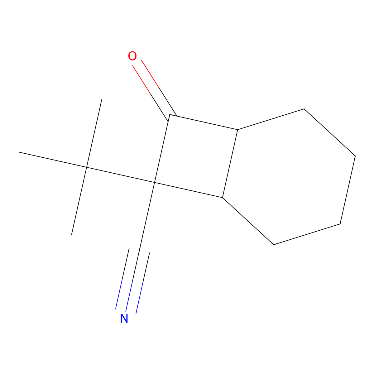 7-Tert-butyl-8-oxobicyclo[4.2.0]octane-7-carbonitrile molecular structure, CAS 57681-20-6