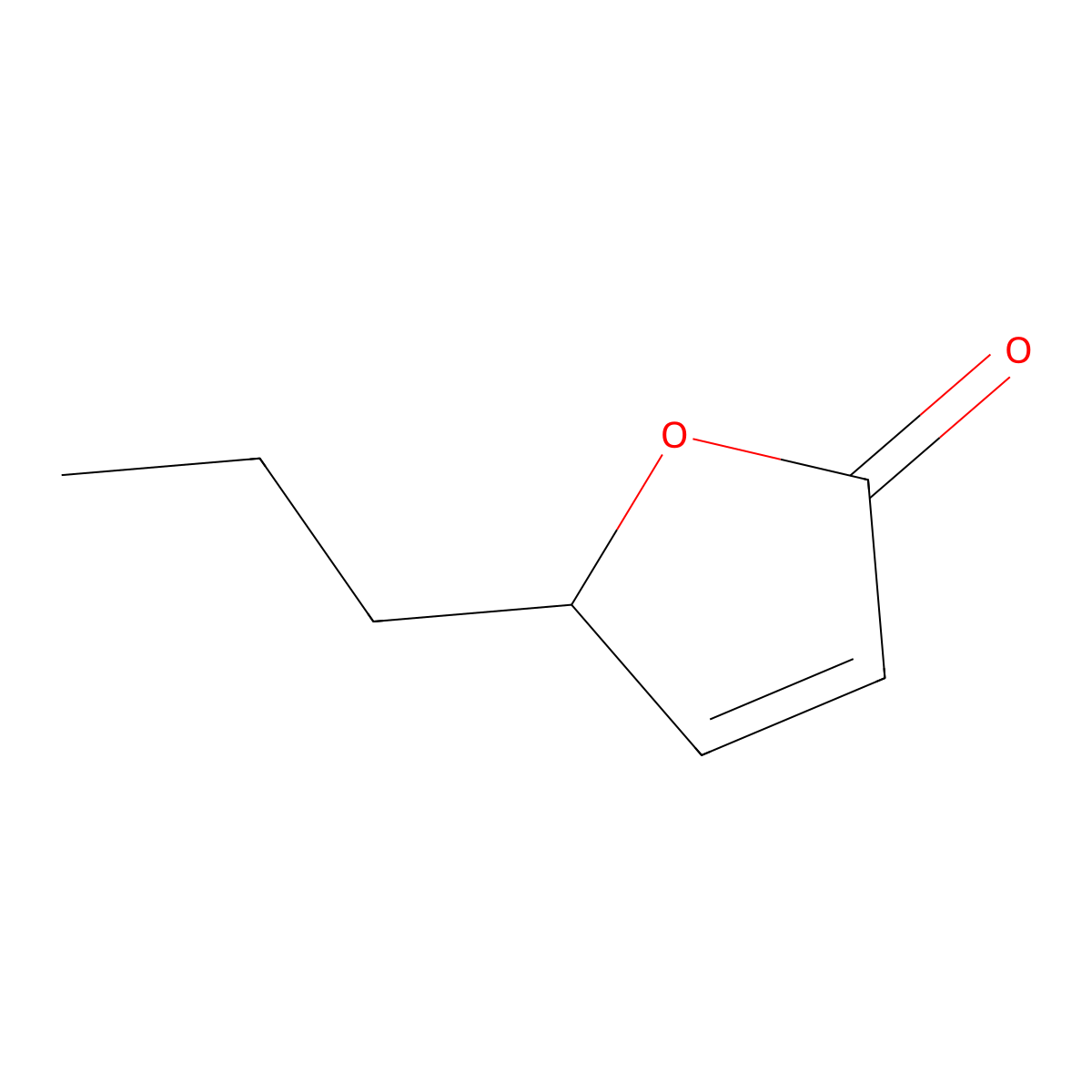 5-Propylfuran-2(5H)-one molecular structure, CAS 57681-53-5