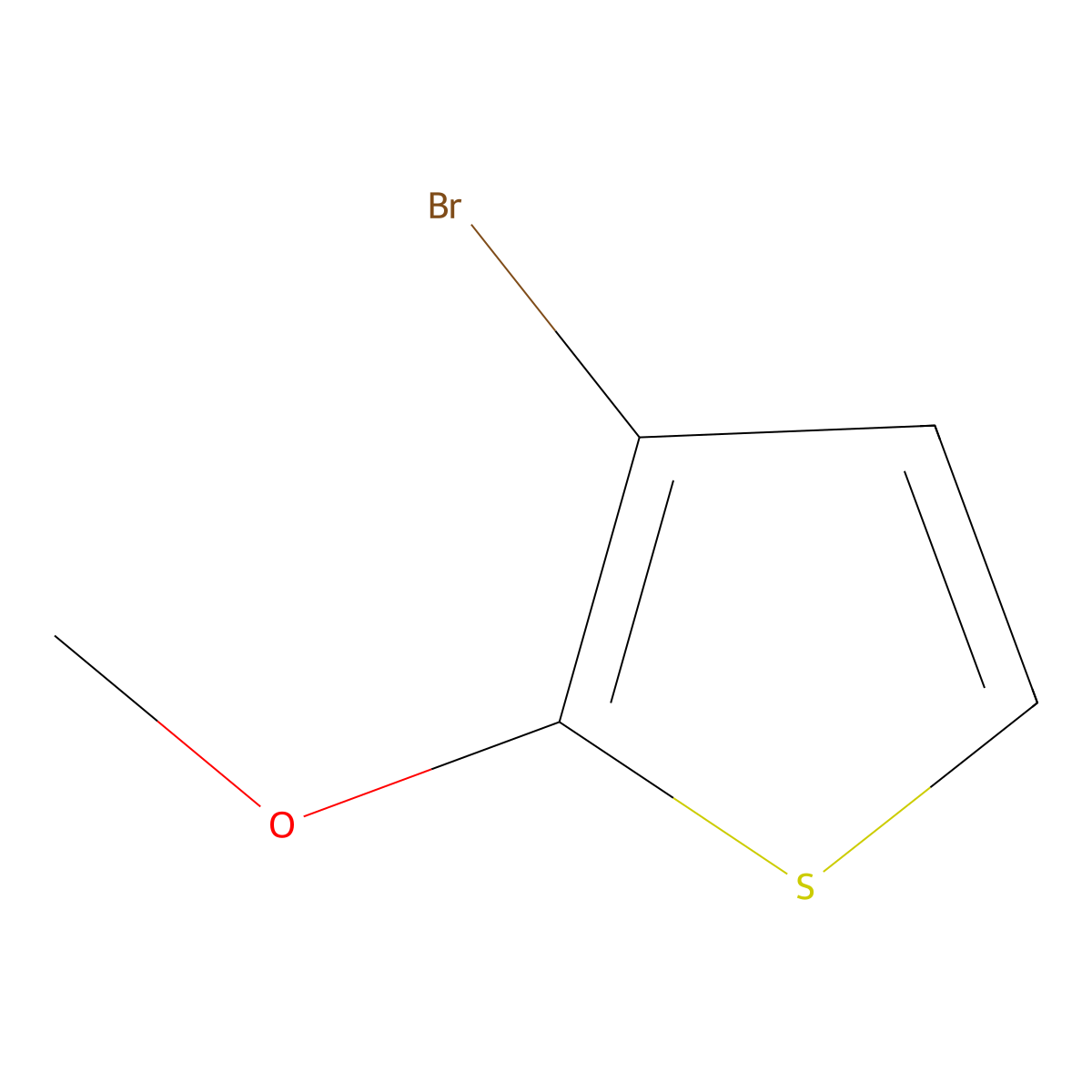 3-Bromo-2-methoxythiophene molecular structure, CAS 57681-56-8