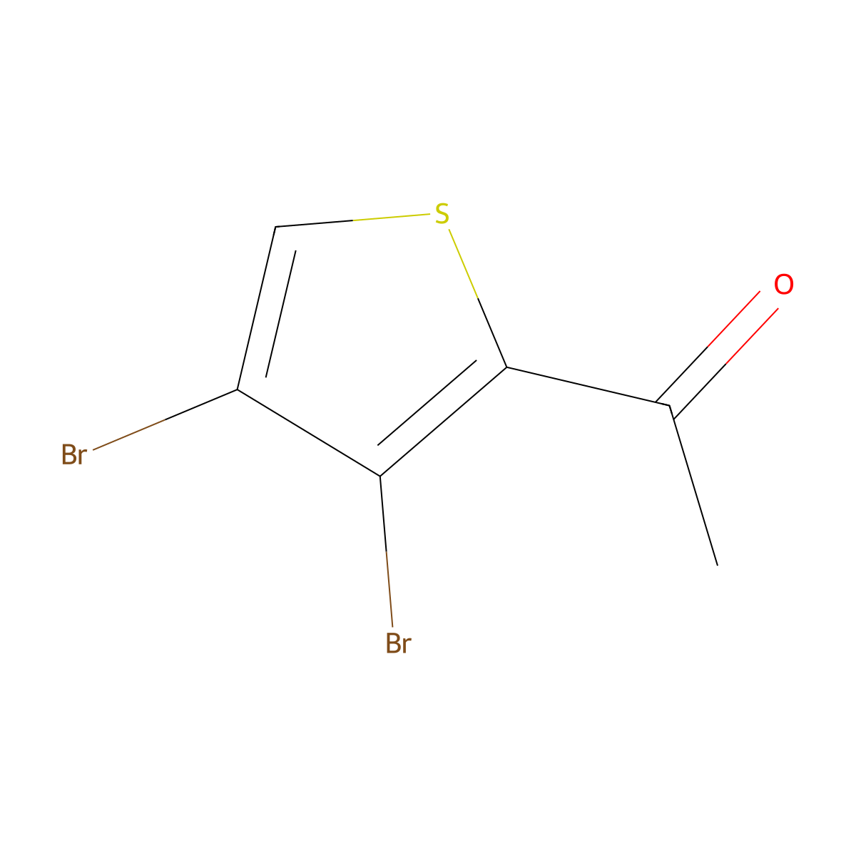 1-(3,4-Dibromothiophen-2-yl)ethan-1-one molecular structure, CAS 57681-57-9
