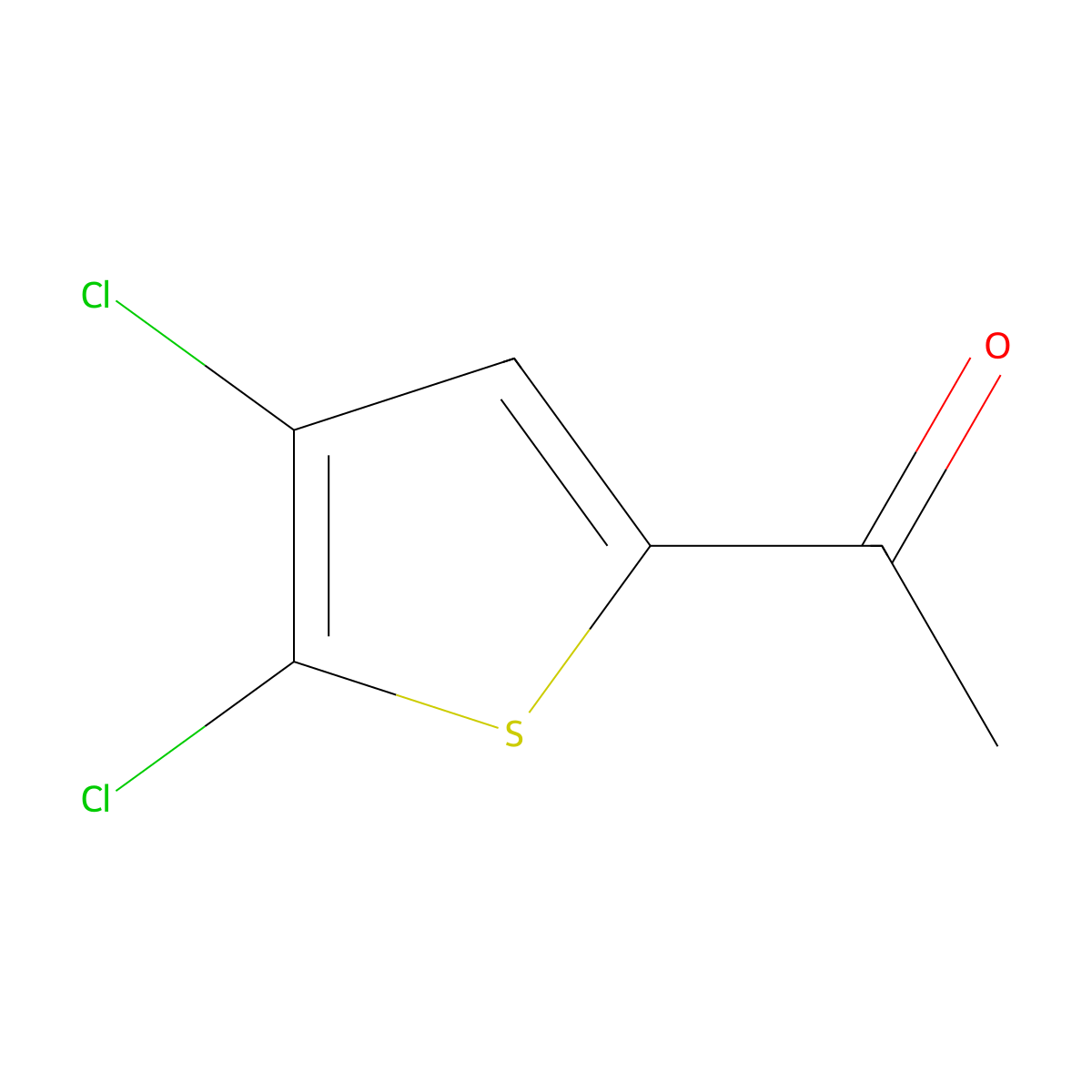 2-Acetyl-4,5-dichlorothiophene molecular structure, CAS 57681-59-1