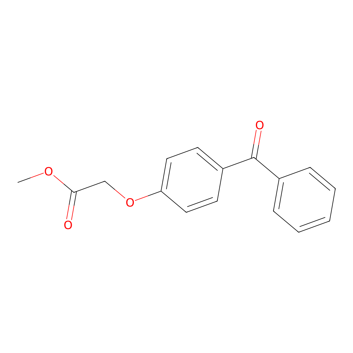 Methyl 2-(4-benzoylphenoxy)acetate molecular structure, CAS 57682-09-4