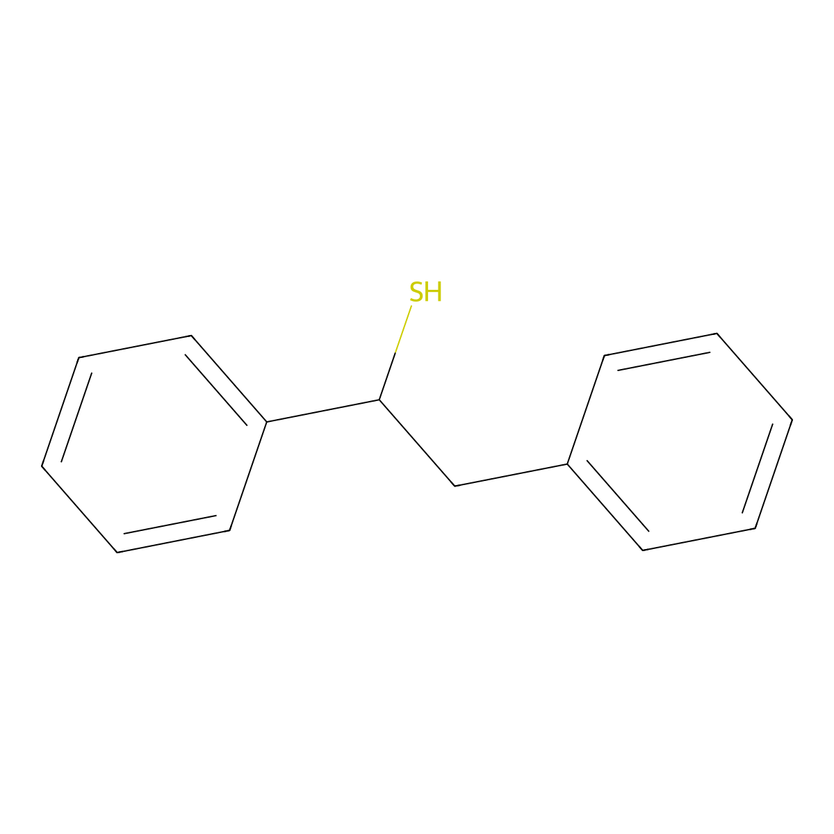 1,2-Diphenylethane-1-thiol molecular structure, CAS 57682-62-9